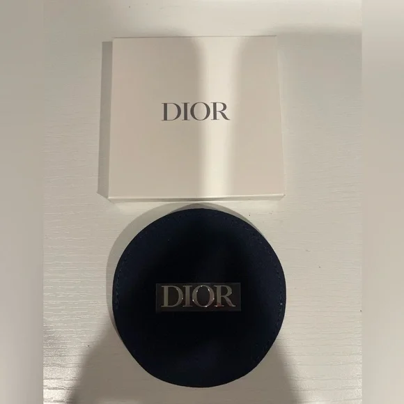 New Dior Navy Blue fabric mirror and case - Picture 4 of 10